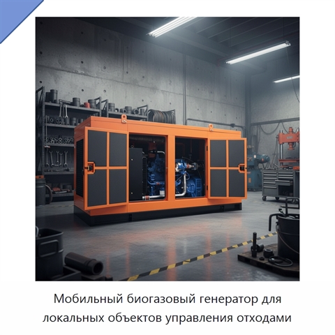 Мобильный биогазовый генератор для локальных объектов управления отходами