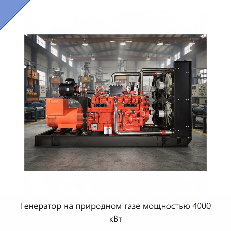 Генератор на природном газе мощностью 4000 кВт — Газотурбинные генераторы