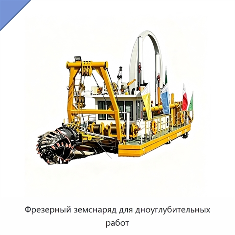 Фрезерный земснаряд для дноуглубительных работ