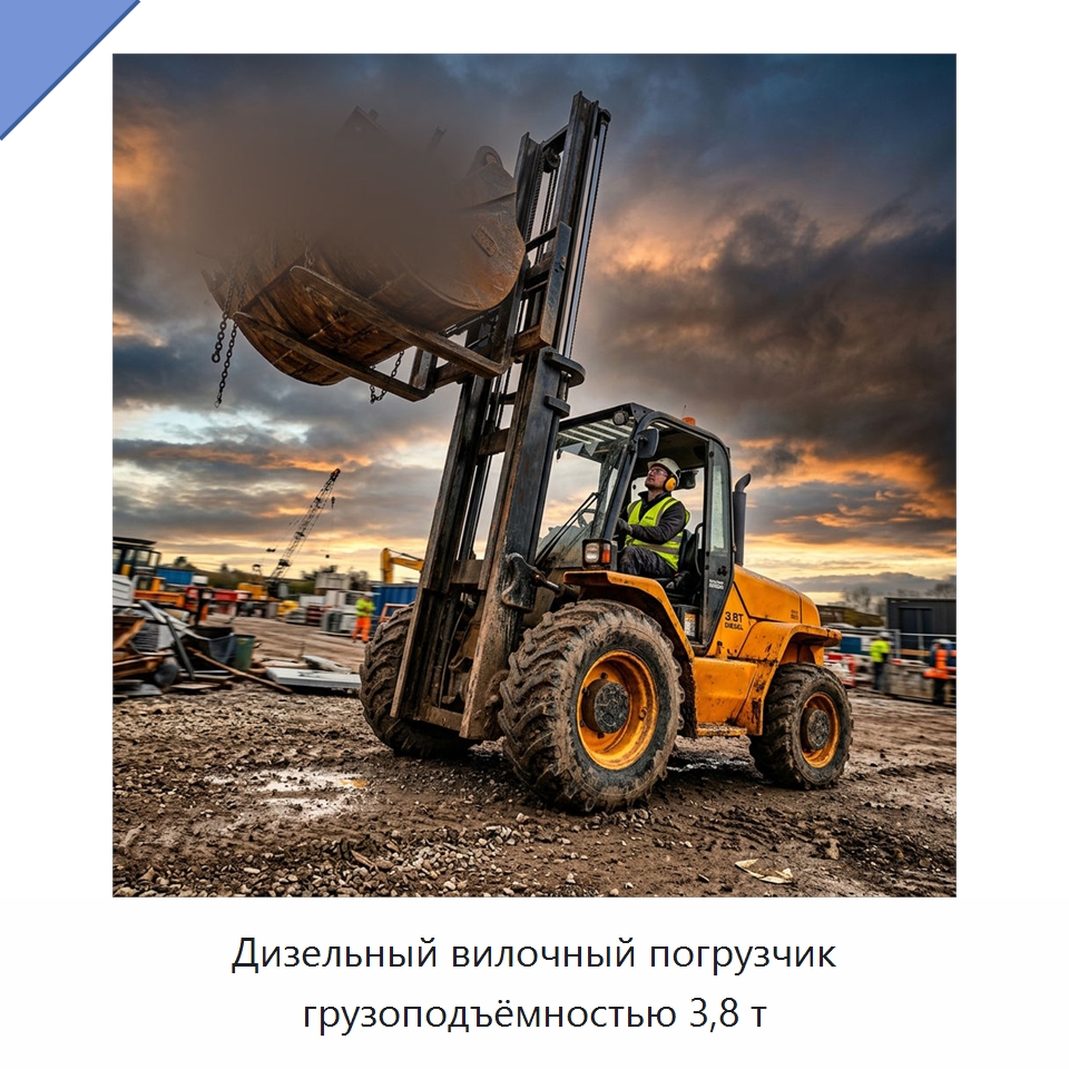 Дизельный вилочный погрузчик грузоподъёмностью 3,8 т — Вилочные погрузчики