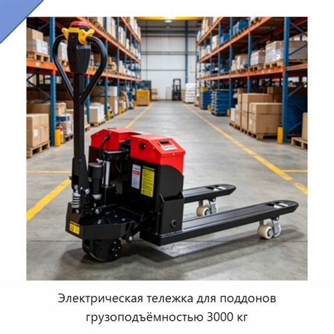 Электрическая тележка для поддонов грузоподъёмностью 3000 кг
