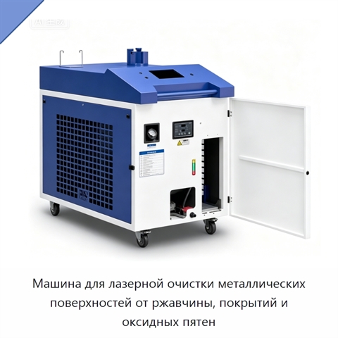 Машина для лазерной очистки металлических поверхностей от ржавчины, покрытий и оксидных пятен