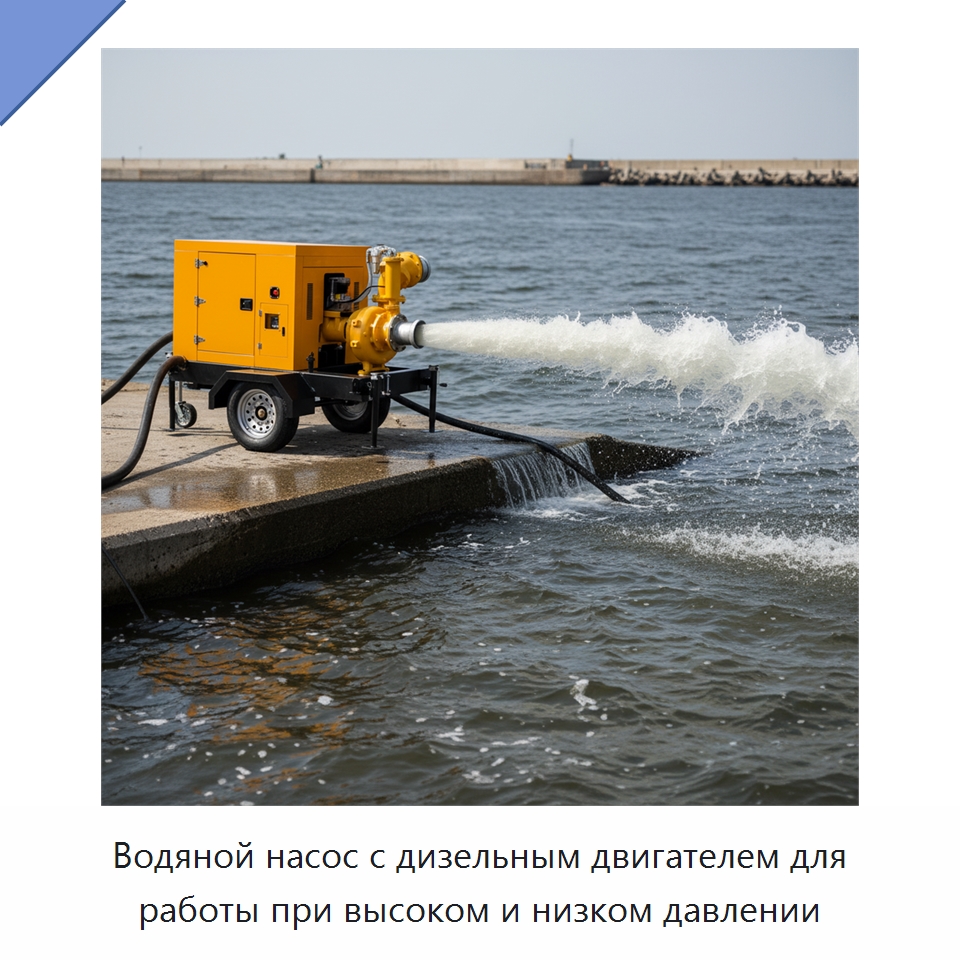 Водяной насос с дизельным двигателем для работы при высоком и низком давлении — Насосы