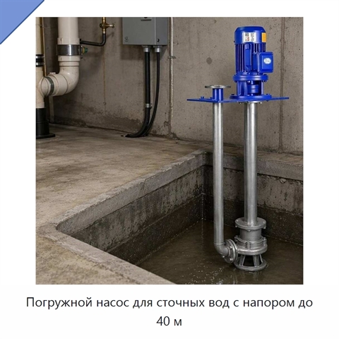 Погружной насос для сточных вод с напором до 40 м