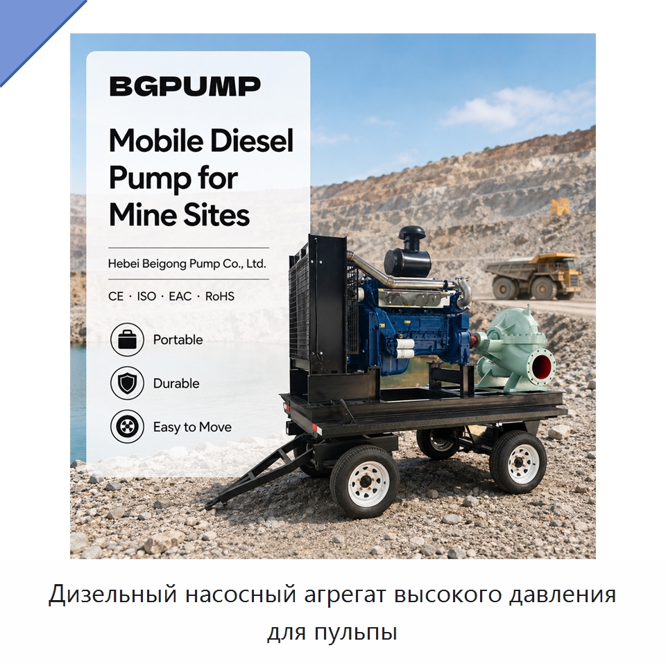 Дизельный насосный агрегат высокого давления для пульпы — Насосы