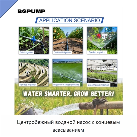Центробежный водяной насос с концевым всасыванием