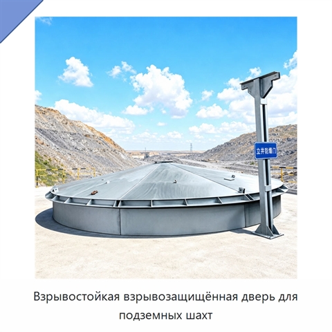 Взрывостойкая взрывозащищённая дверь для подземных шахт