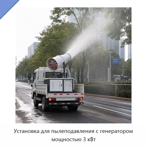 Установка для пылеподавления с генератором мощностью 3 кВт