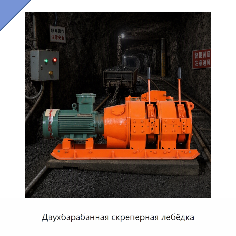 Двухбарабанная скреперная лебёдка — Горнодобывающее оборудование