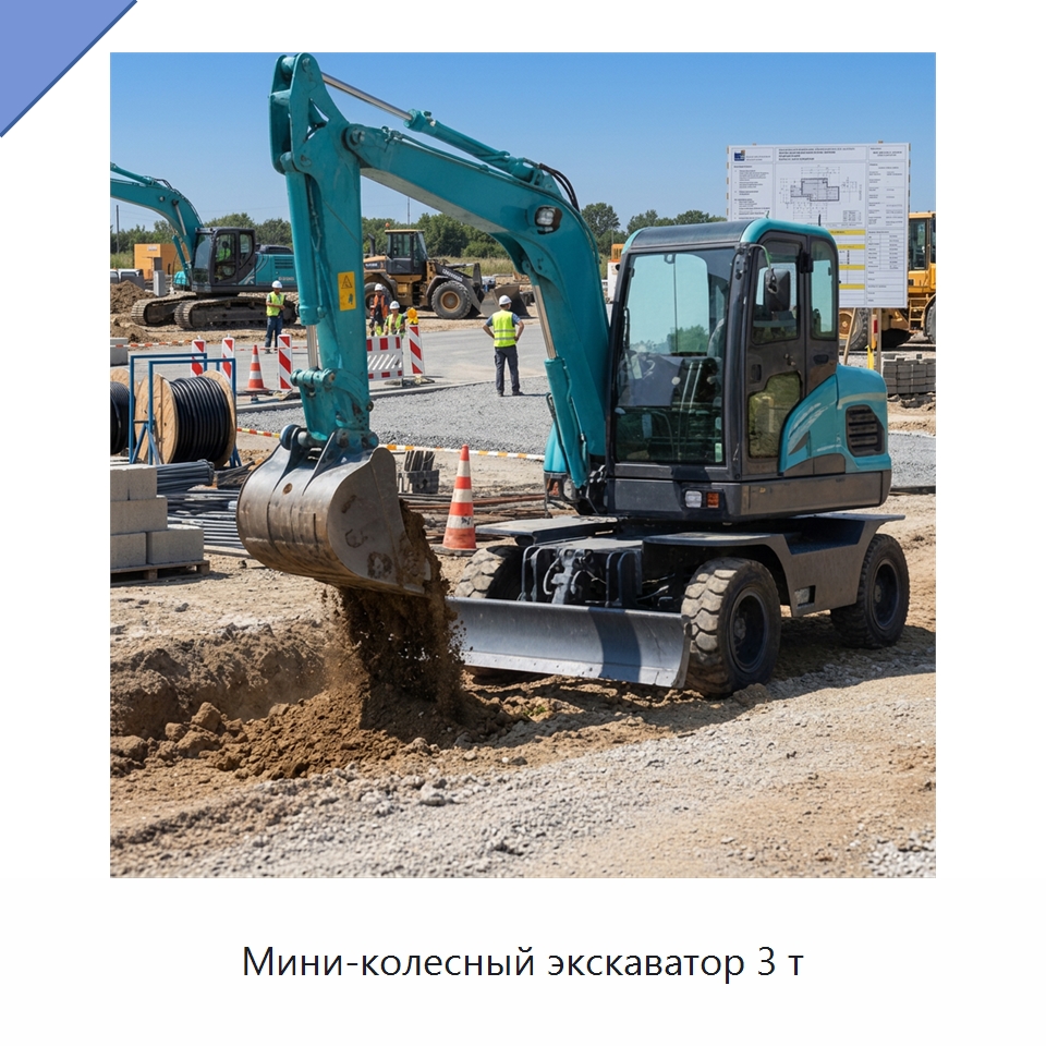 Мини-колесный экскаватор 3 т — Землеройная техника