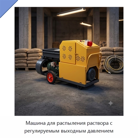 Машина для распыления раствора с регулируемым выходным давлением