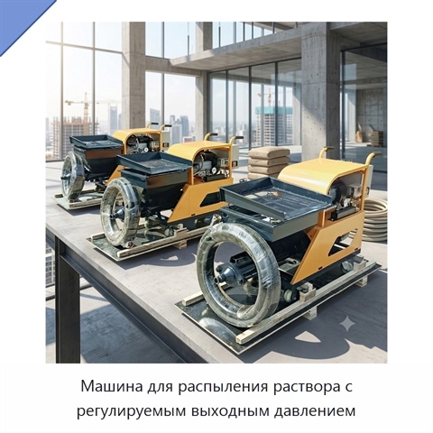 Машина для распыления раствора с регулируемым выходным давлением