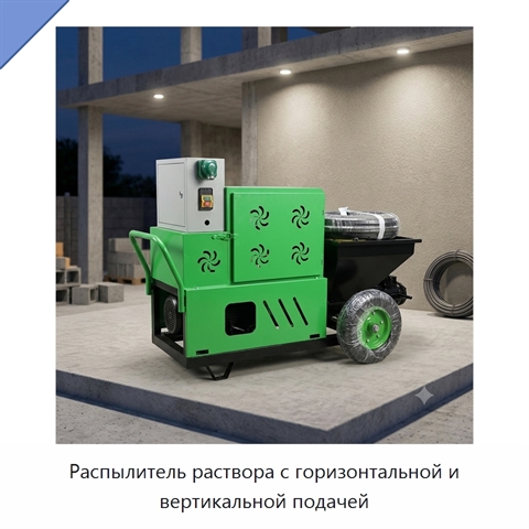 Распылитель раствора с горизонтальной и вертикальной подачей