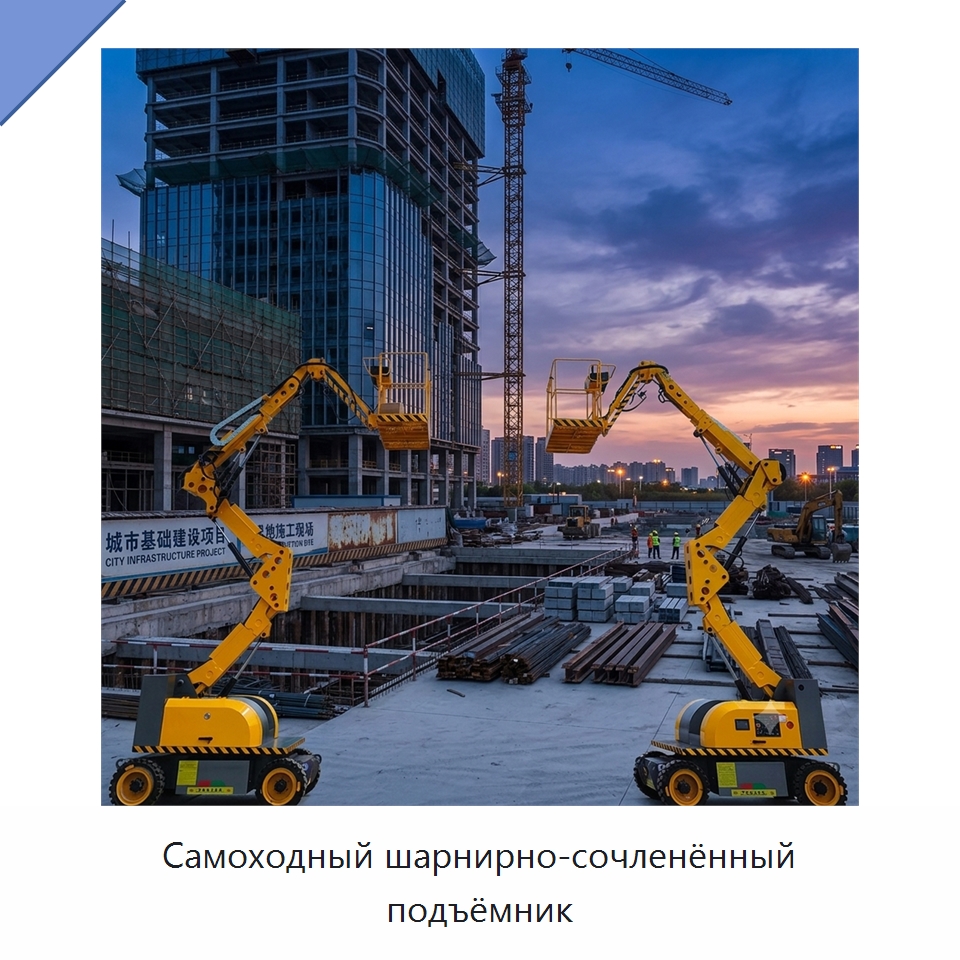 Самоходный шарнирно-сочленённый подъёмник — Строительные подъёмники