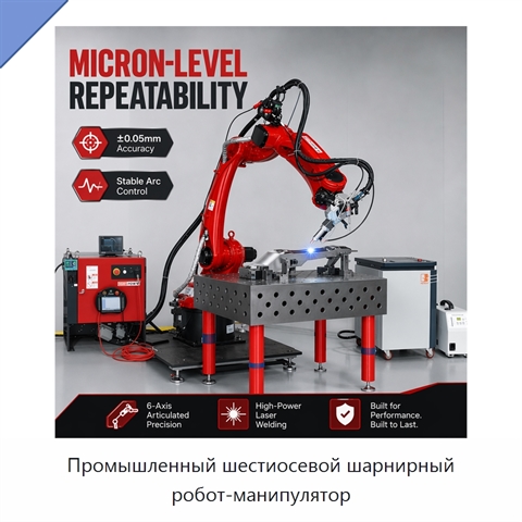 Промышленный шестиосевой шарнирный робот-манипулятор