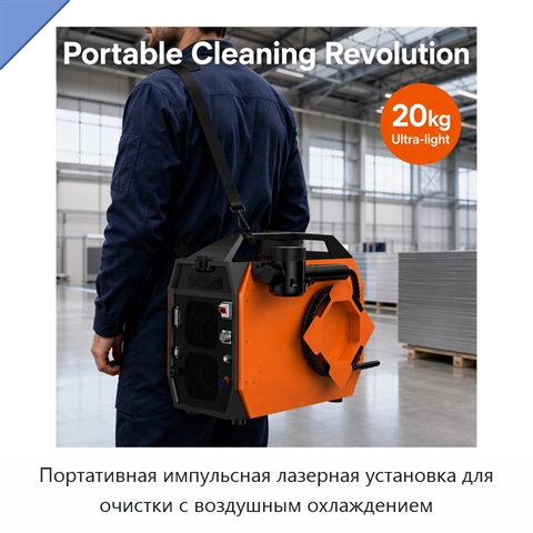 Портативная импульсная лазерная установка для очистки с воздушным охлаждением