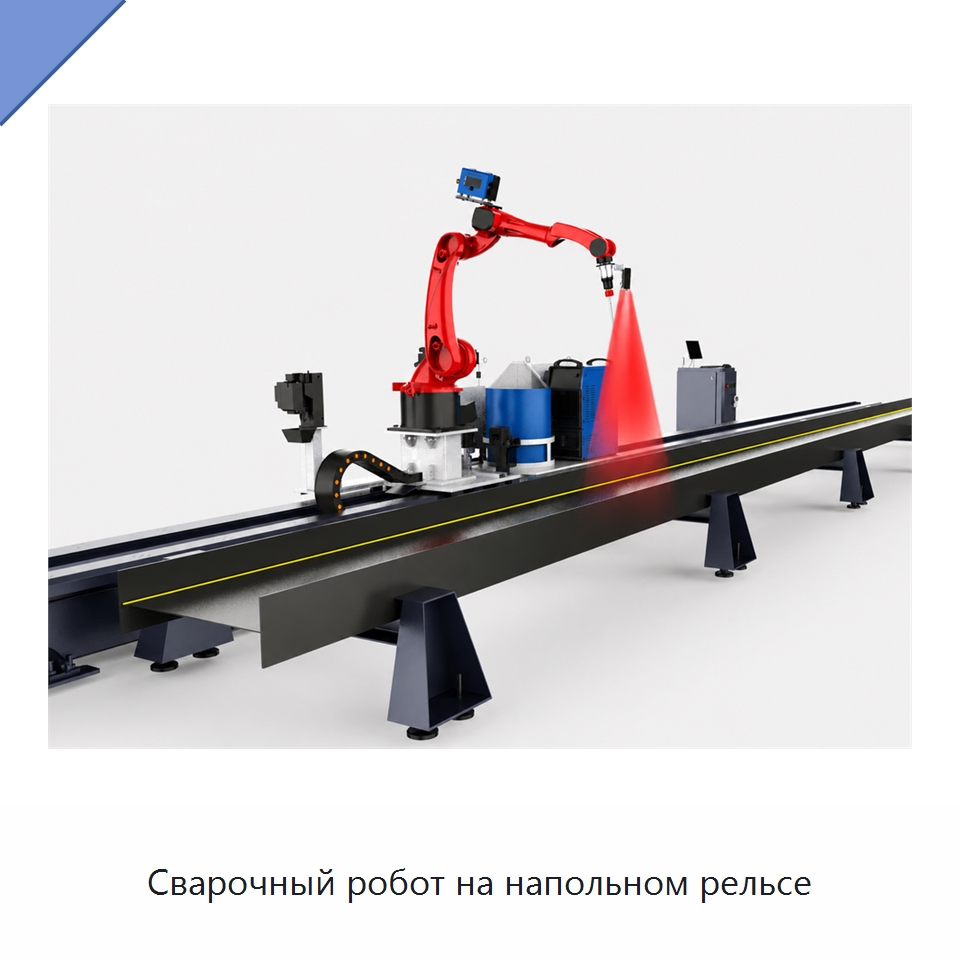 Сварочный робот на напольном рельсе — Шарнирные роботы