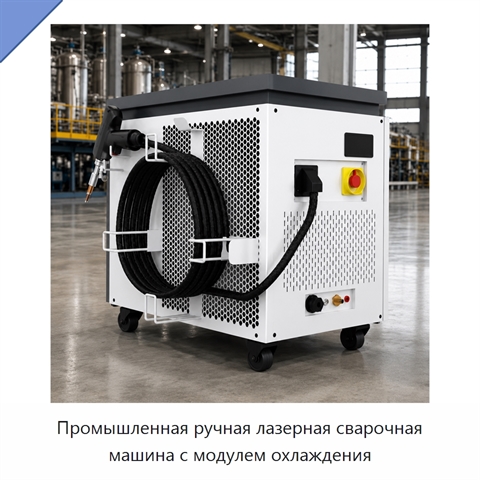 Промышленная ручная лазерная сварочная машина с модулем охлаждения