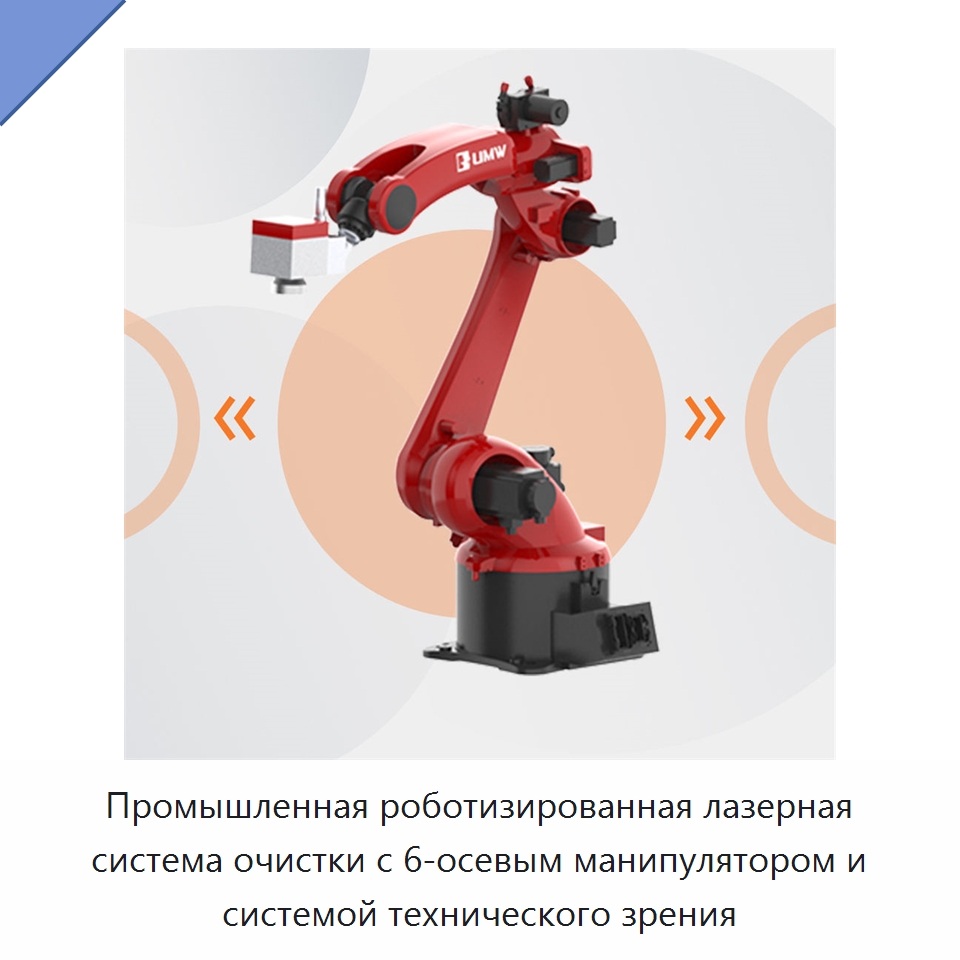 Промышленная роботизированная лазерная система очистки с 6-осевым манипулятором и системой технического зрения — Шарнирные роботы