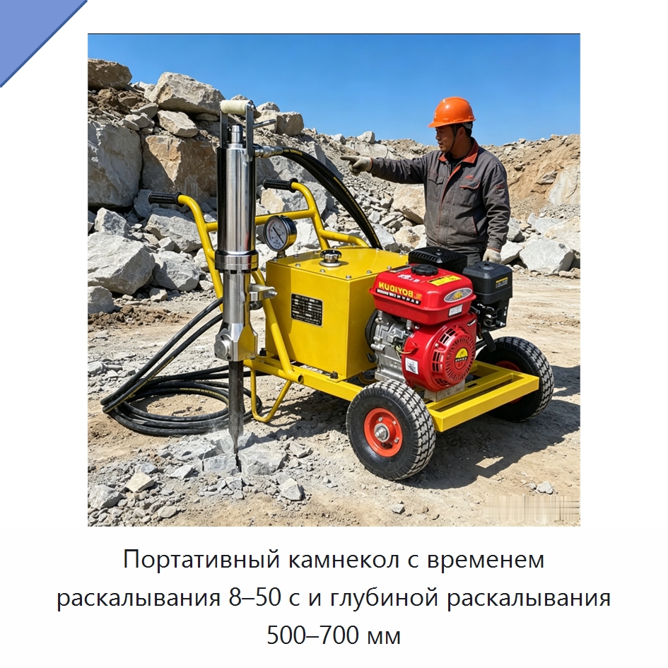 Портативный камнекол с временем раскалывания 8–50 с и глубиной раскалывания 500–700 мм — Горнодобывающее оборудование