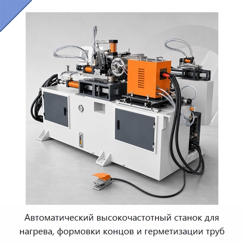 Автоматический высокочастотный станок для нагрева, формовки концов и герметизации труб