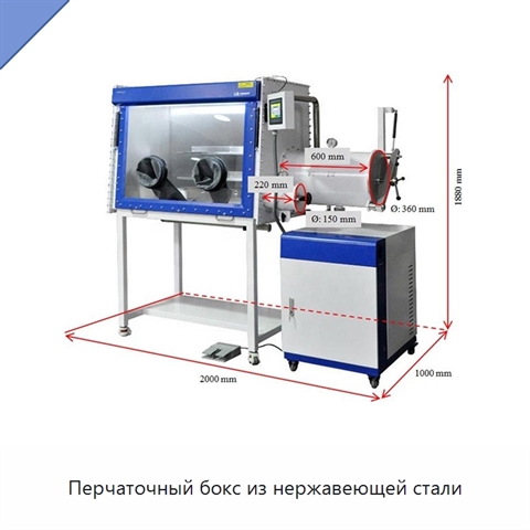 Перчаточный бокс из нержавеющей стали