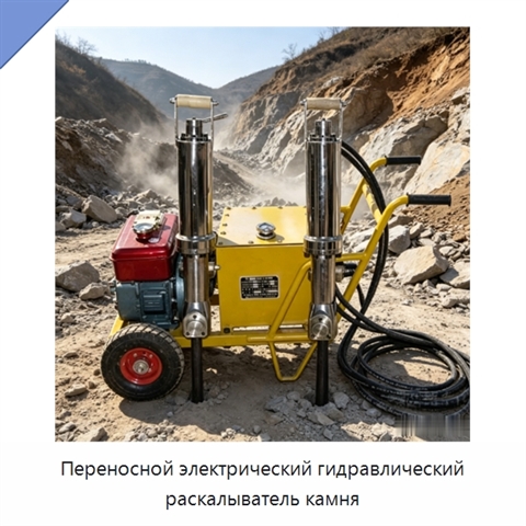 Переносной электрический гидравлический раскалыватель камня