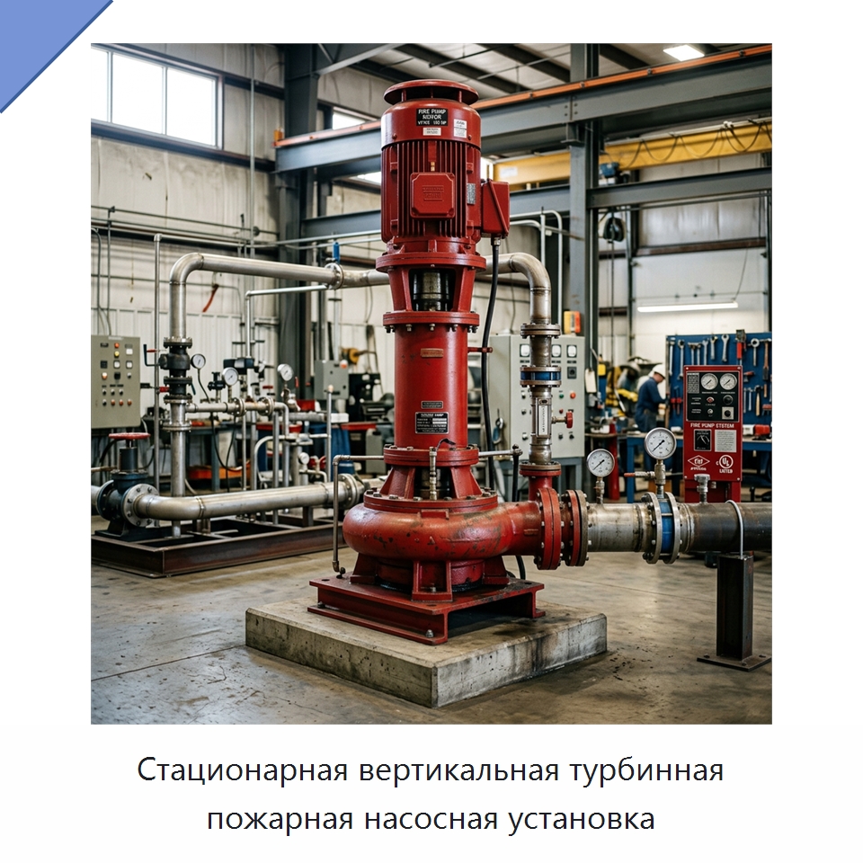 Стационарная вертикальная турбинная пожарная насосная установка — Насосы