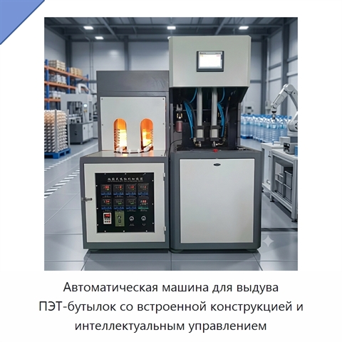 Автоматическая машина для выдува ПЭТ-бутылок со встроенной конструкцией и интеллектуальным управлением