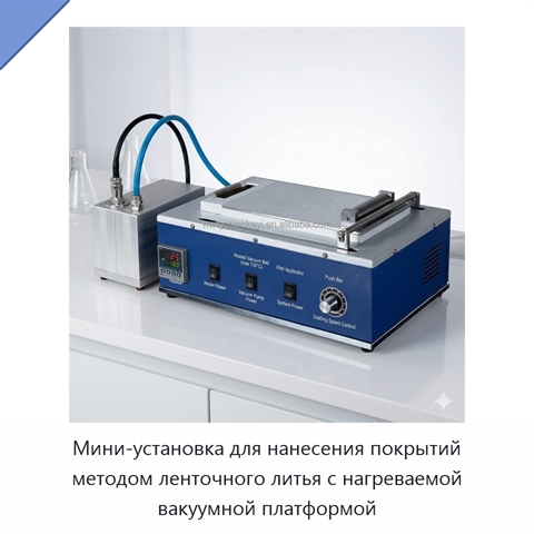 Мини-установка для нанесения покрытий методом ленточного литья с нагреваемой вакуумной платформой