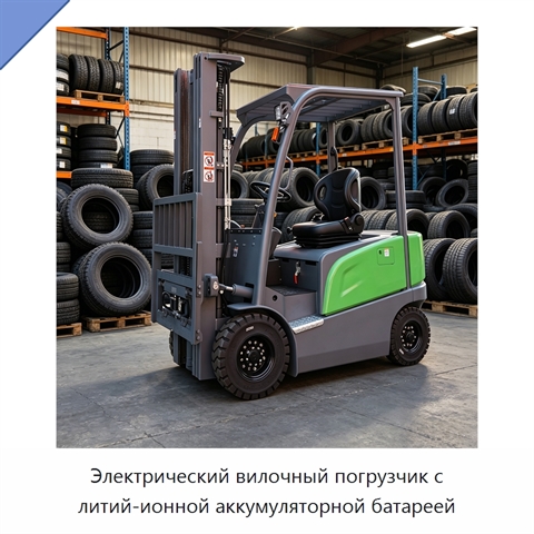 Электрический вилочный погрузчик с литий-ионной аккумуляторной батареей