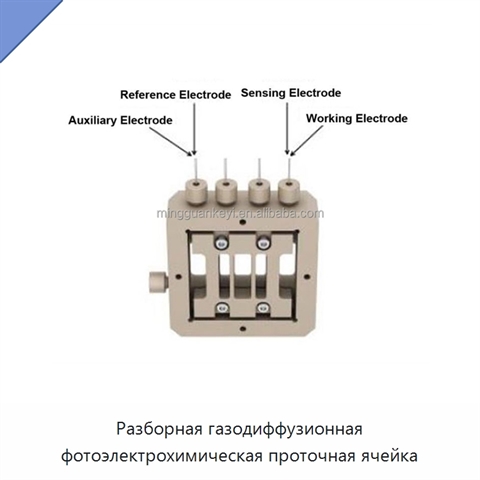 Разборная газодиффузионная фотоэлектрохимическая проточная ячейка
