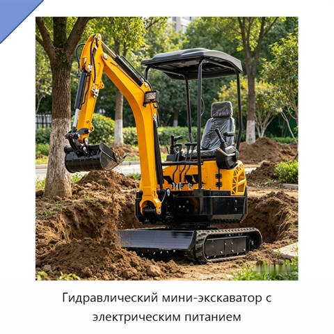 Гидравлический мини-экскаватор с электрическим питанием