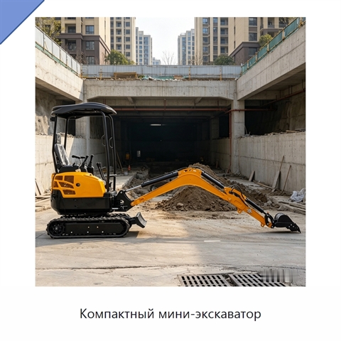 Компактный мини-экскаватор