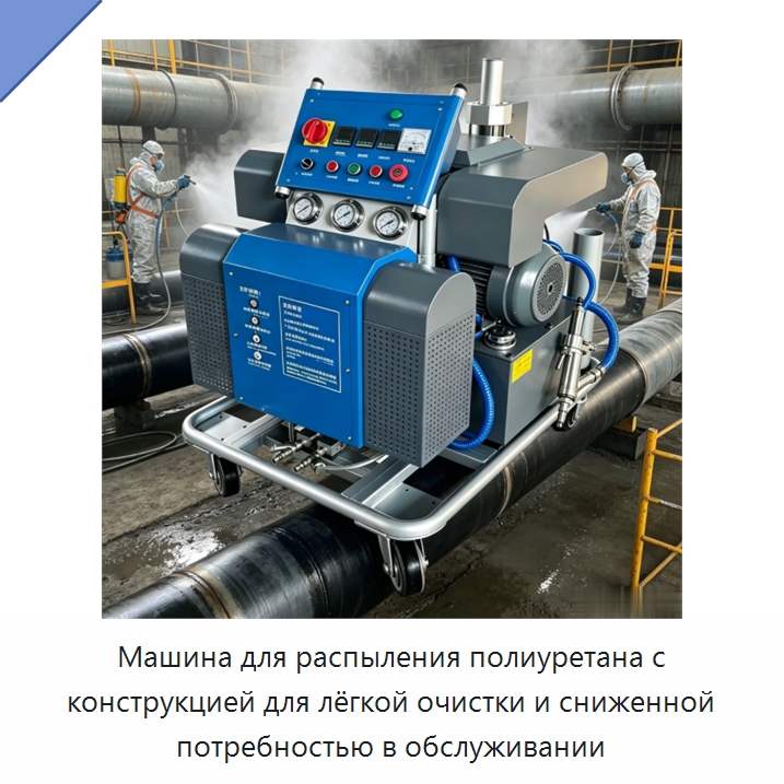 Машина для распыления полиуретана с конструкцией для лёгкой очистки и сниженной потребностью в обслуживании — Оборудование для производства пеноматериалов