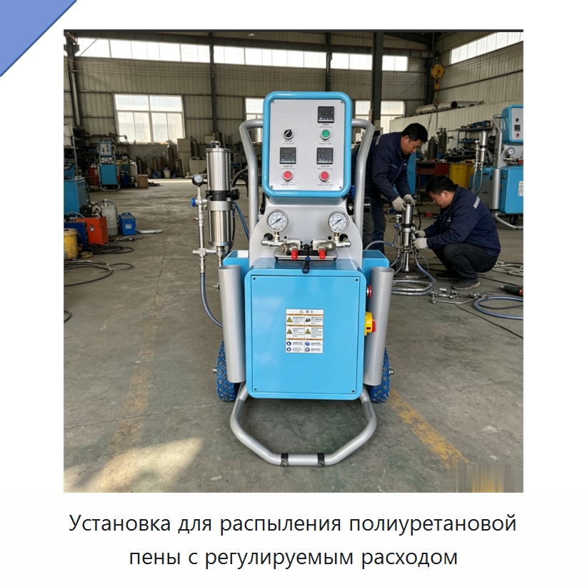 Установка для распыления полиуретановой пены с регулируемым расходом — Оборудование для производства пеноматериалов