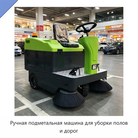Ручная подметальная машина для уборки полов и дорог