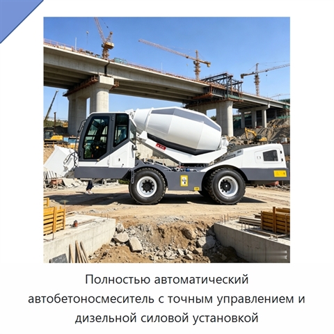 Полностью автоматический автобетоносмеситель с точным управлением и дизельной силовой установкой