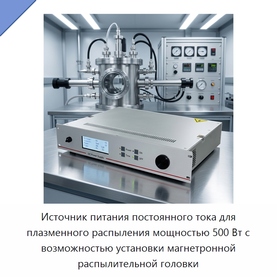 Источник питания постоянного тока для плазменного распыления мощностью 500 Вт с возможностью установки магнетронной распылительной головки — Специальные лабораторные принадлежности