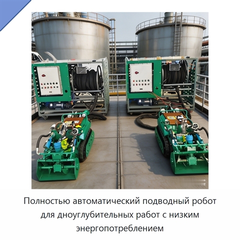Полностью автоматический подводный робот для дноуглубительных работ с низким энергопотреблением