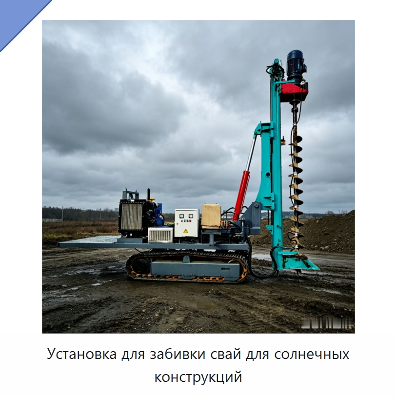 Установка для забивки свай для солнечных конструкций — Сваебойные установки