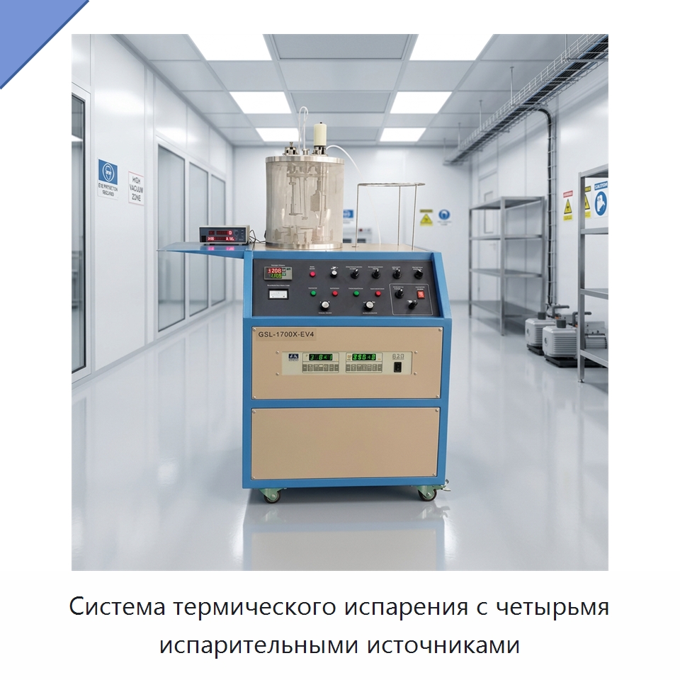 Система термического испарения с четырьмя испарительными источниками — Специальные лабораторные принадлежности
