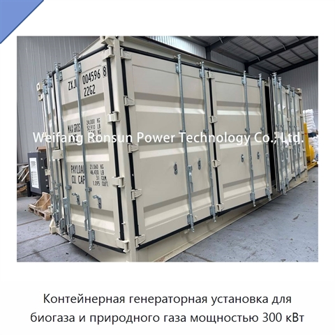 Контейнерная генераторная установка для биогаза и природного газа мощностью 300 кВт