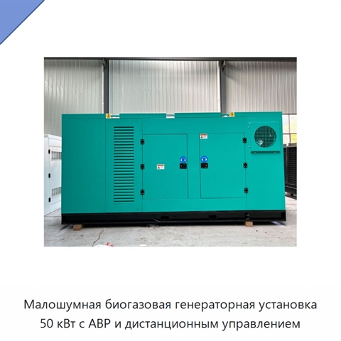 Малошумная биогазовая генераторная установка 50 кВт с АВР и дистанционным управлением