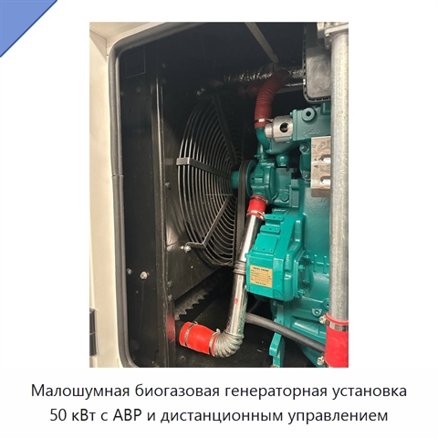 Малошумная биогазовая генераторная установка 50 кВт с АВР и дистанционным управлением