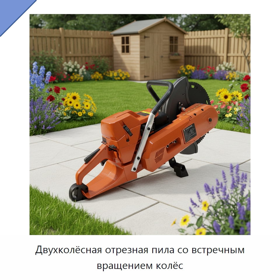 Двухколёсная отрезная пила со встречным вращением колёс — Цепные пилы
