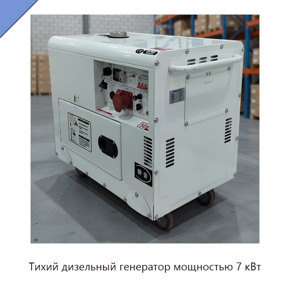 Тихий дизельный генератор мощностью 7 кВт — Дизельные генераторы