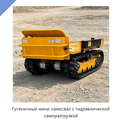 Гусеничный мини-самосвал с гидравлической саморазгрузкой