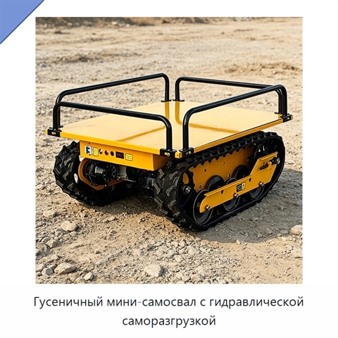 Гусеничный мини-самосвал с гидравлической саморазгрузкой