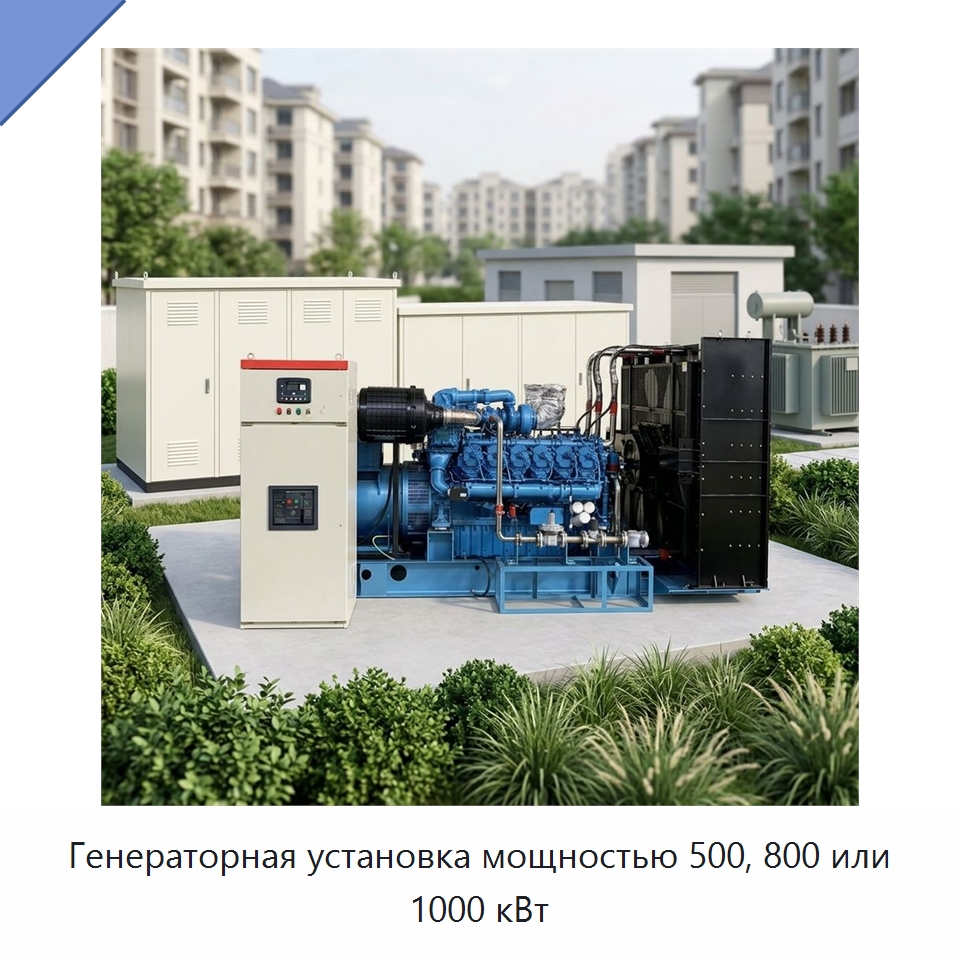 Генераторная установка мощностью 500, 800 или 1000 кВт — Газотурбинные генераторы
